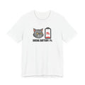 "Social Battery: 1%" Funny Grumpy Cat T-Shirt