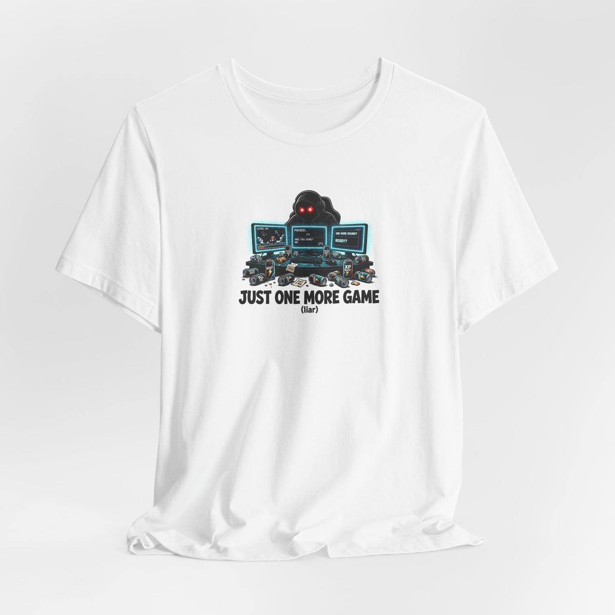 "Just One More Game (Liar)" Funny Gamer T-Shirt