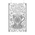 "Espresso Yourself" Coffee Coloring Poster