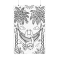 "Sloth Hammock" Funny Coloring Poster