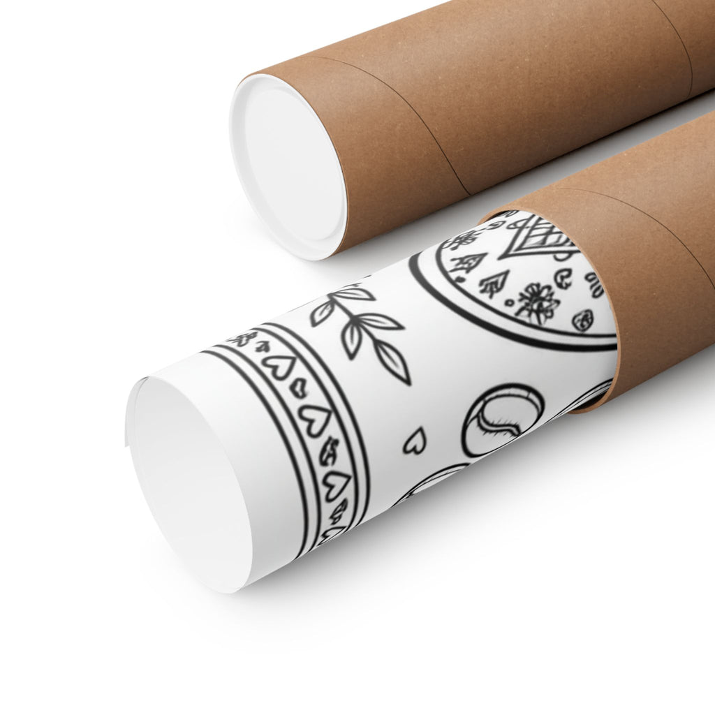 "Espresso Yourself" Coffee Coloring Poster