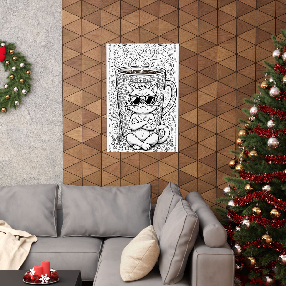 "Grumpy Cat" Funny Coloring Poster