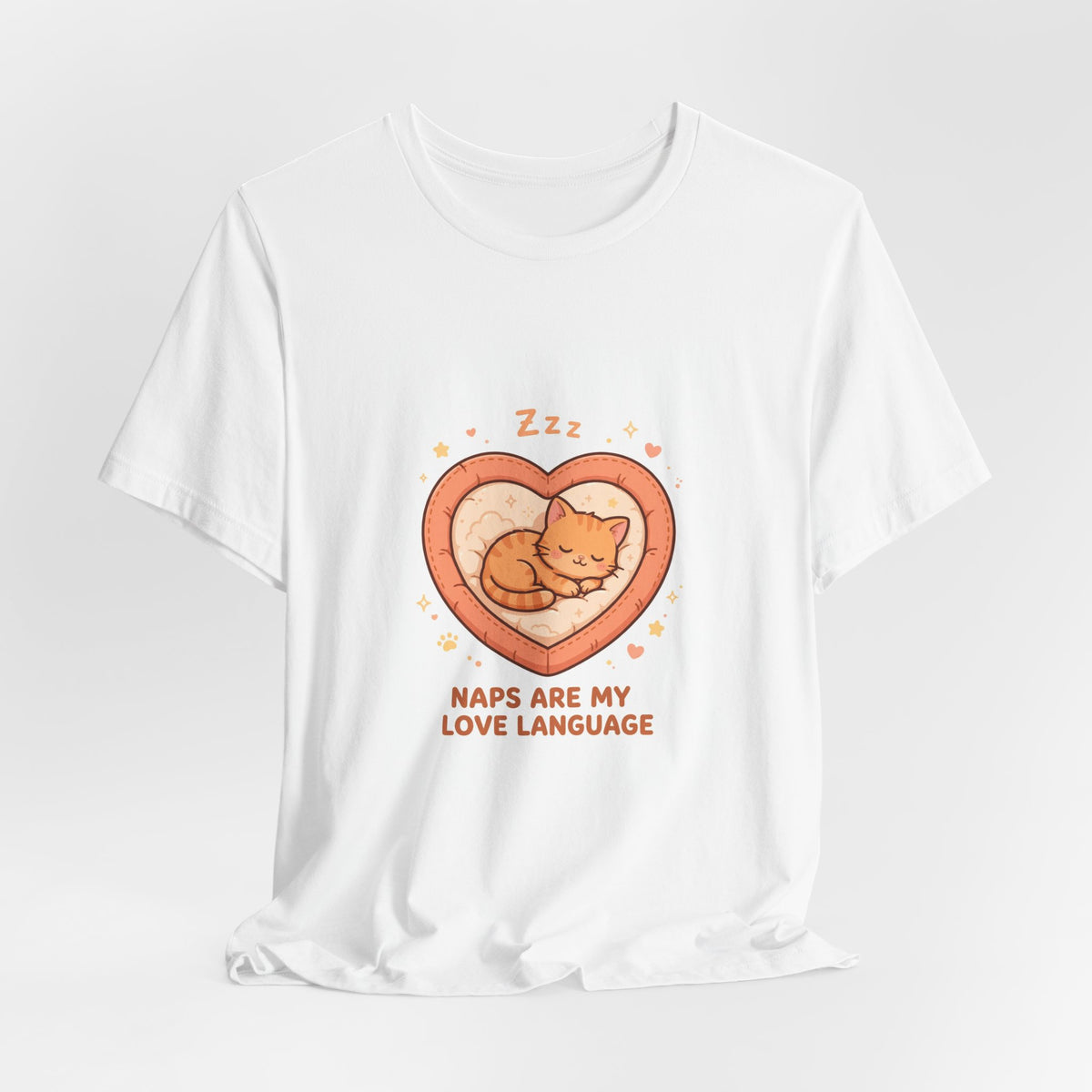 "Naps Are My Love Language" Funny Cat T-Shirt