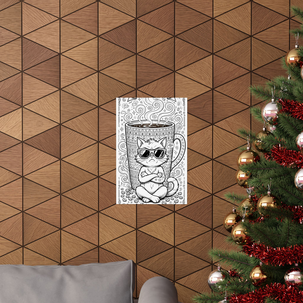 "Grumpy Cat" Funny Coloring Poster