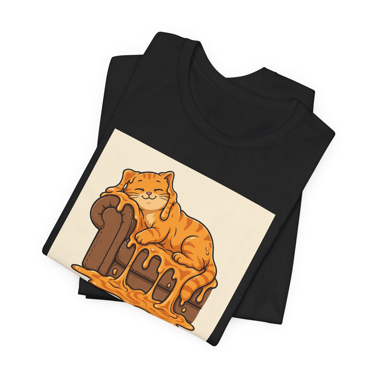 "Liquid State: Achieved" Funny Lazy Cat T-Shirt