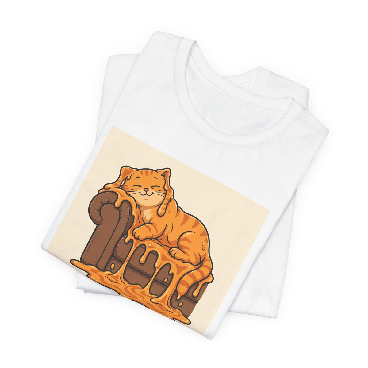 "Liquid State: Achieved" Funny Lazy Cat T-Shirt