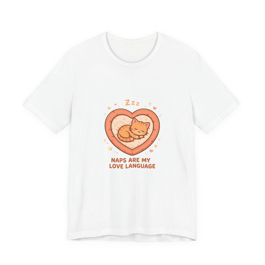 "Naps Are My Love Language" Funny Cat T-Shirt
